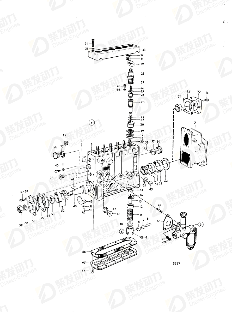 volvo penta Injection pump 846929 Drawing volvo penta Injection pump 846929 Drawing